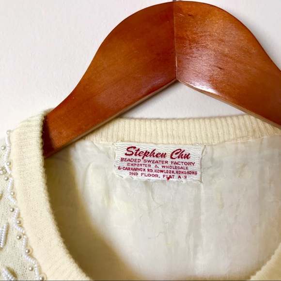 Vintage Beaded Lambswool Cardigan - Picture 6 of 8